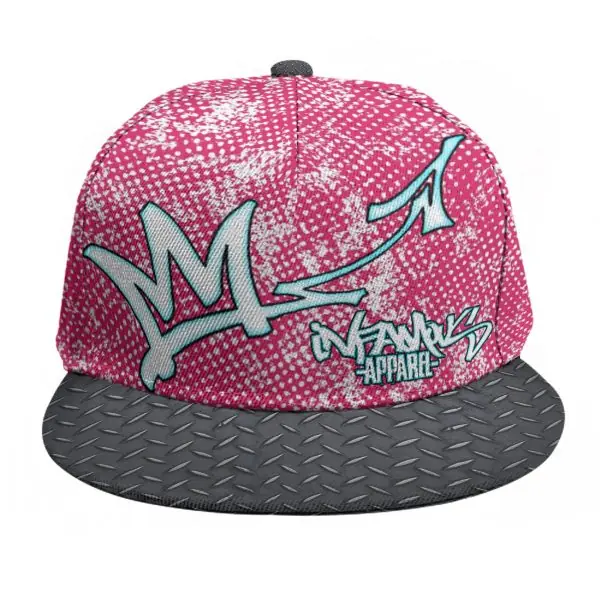 "Infamous in Pink" Premium Flat Brim Cap