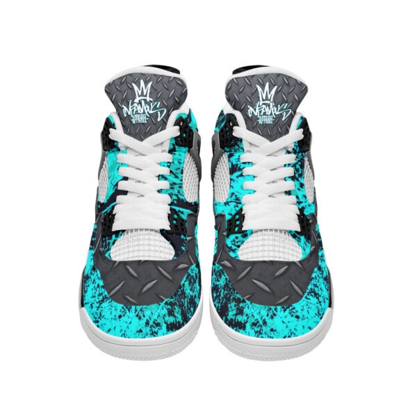 Electric Blue Grunge Men's Basketball Shoes