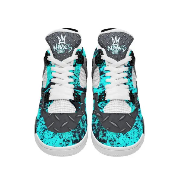 Electric Blue Grunge Men's Basketball Shoes