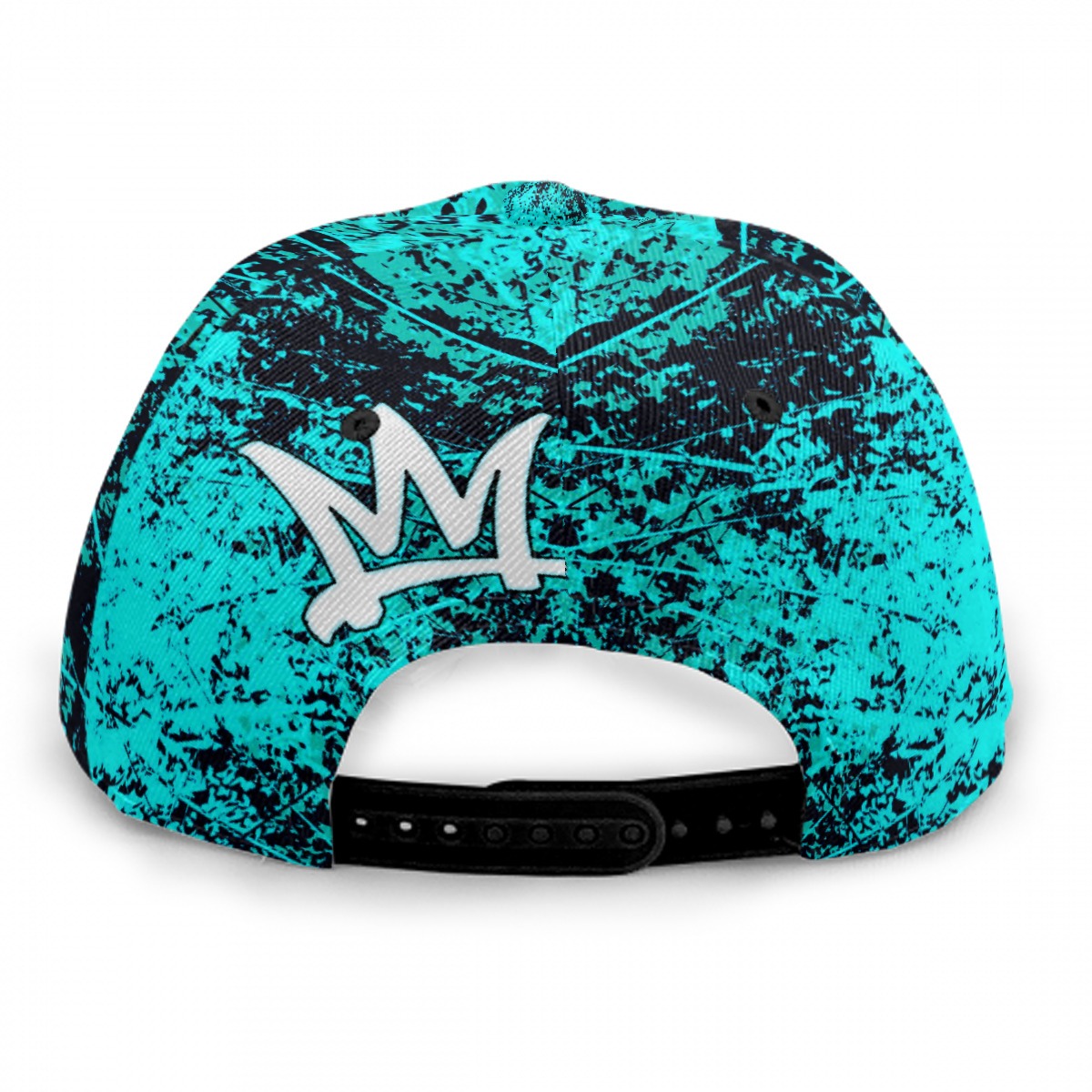 Electric Blue Snapback Cap With Flat Brim Image 3