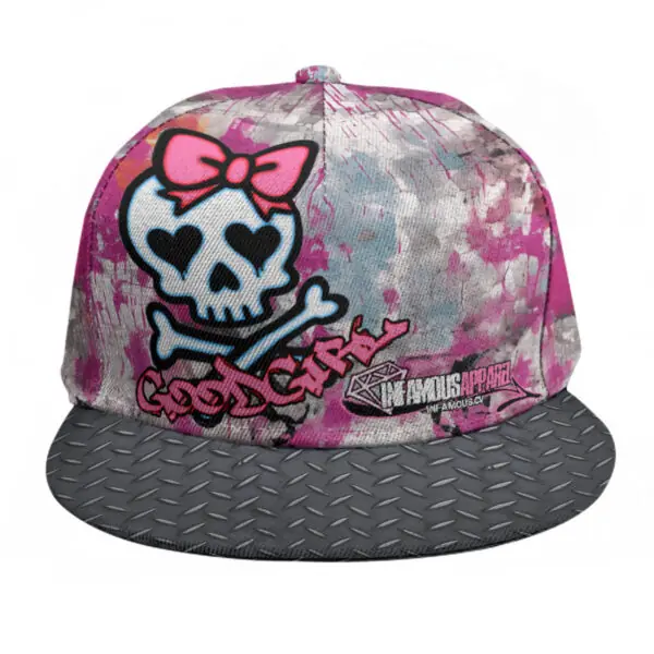 "Good Girl" Snapback Cap With Flat Brim