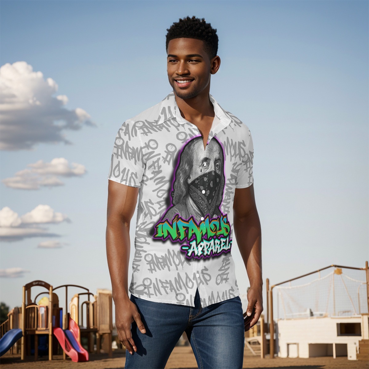 "The Benjamin" Men's Button Down Shirt Image 2
