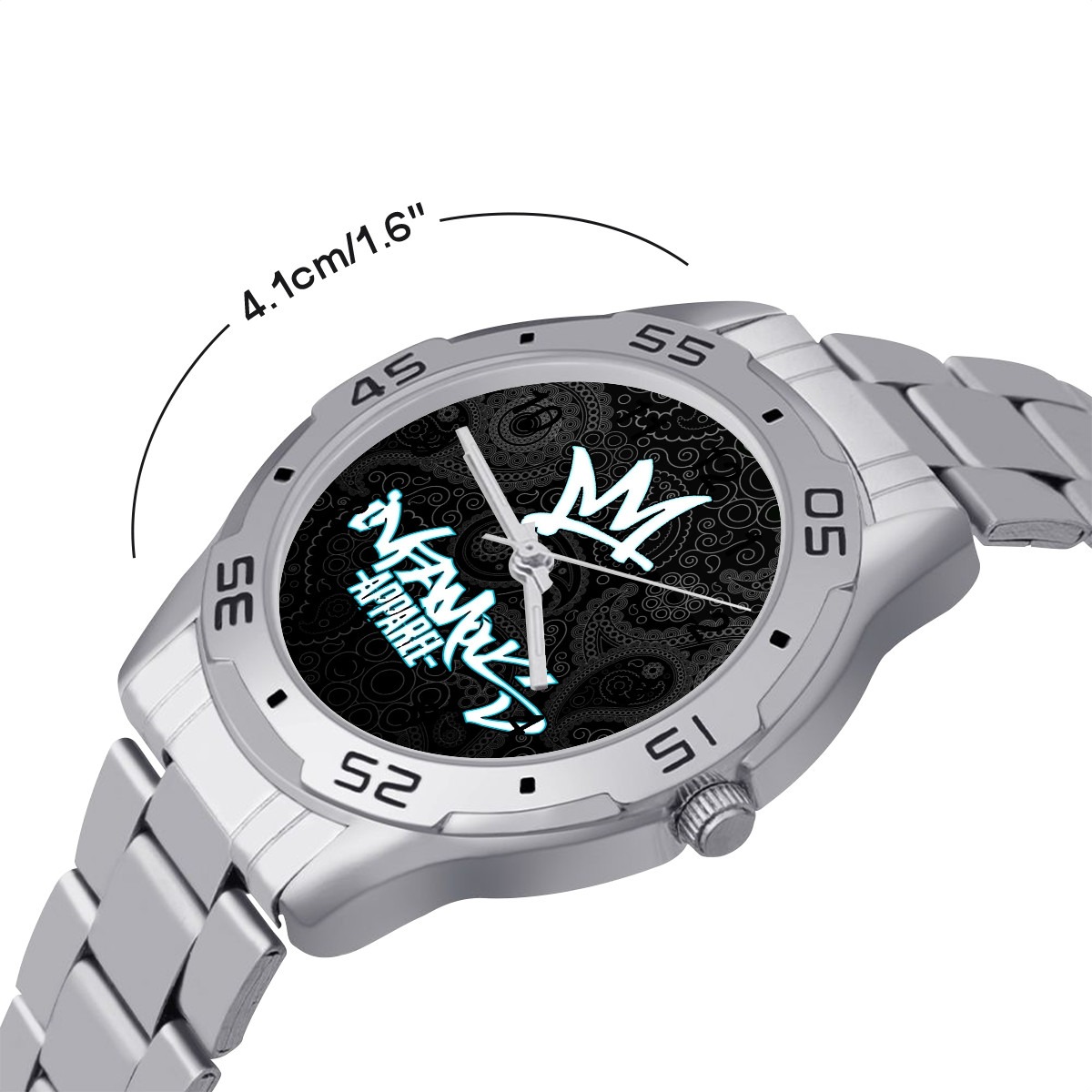 Infamous Apparel "Black Bandana Face" Stainless Steel Watch Image 4
