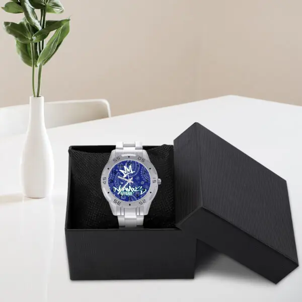 Infamous Apparel “Blue Bandana Face” Stainless Steel Watch