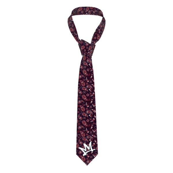 Silk Ties for Men FORSHOES2 bandanaredblack